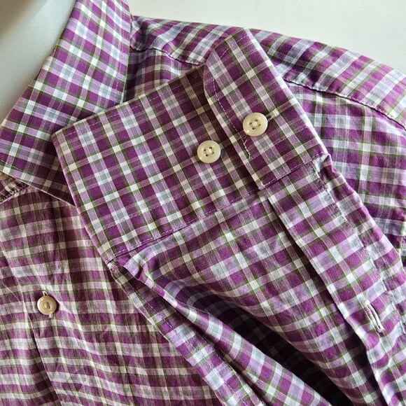 Peter Millar Shirt Mens Large Plaid Button Up Cotton Dress Casual Preppy Bundle - Picture 6 of 16